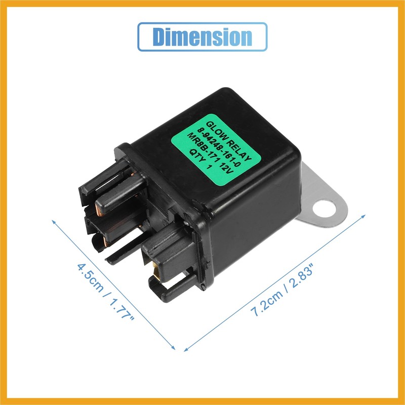 Partuto No.8942481610/8942481610 Preheating Glow Plug Relay for Yanmar 12V Replacement