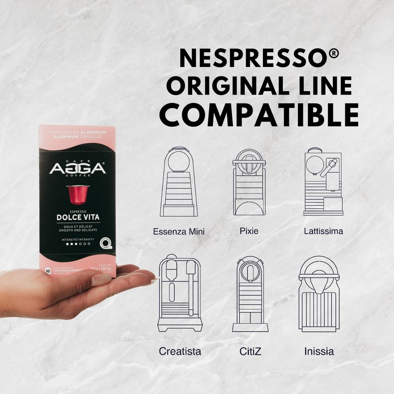 Café Agga - Dolca Vita Coffee Capsules - Light /