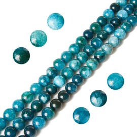 100 abalorio de apatita de 6 mm, abalorio redondas y sueltas para hacer joyas