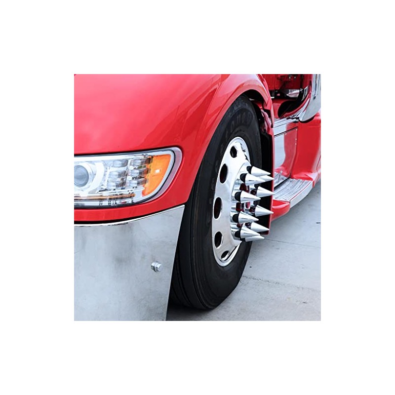 1-1/2" x 4-1/8" Chrome Plastic Spike Nut Cover - Push-On