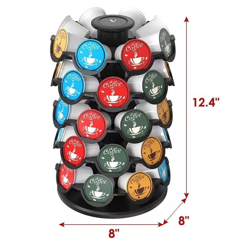 Everie Coffee Pod Storage Carousel Holder Organizer Compatible with 40