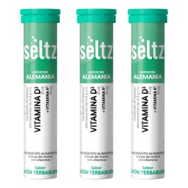Vitamina D3 + K2 Seltz 3 Pack Tabletas Efervescentes Sabor Limón Yerbabuena