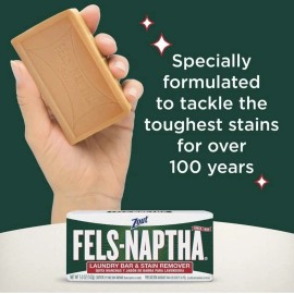 2 Fels Naptha Zout Laundry Soap Detergent Stain Remover Pre Treating 5 oz Bar