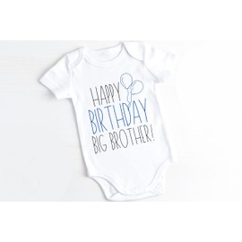 Happy Birthday Big Brother! Baby Bodysuit| Sibling of the Birthday boy outfit (3-6 Months)