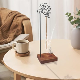 WLDDFF Incense Holder for Sticks Indian Zen Room Decor Japanese Aesthetic Incense Burner with a Meditating Monk Standing with Ash Catcher (Buddha Hand Ornament–Zen Little Monk)