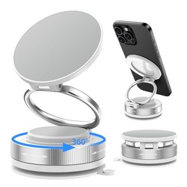 YINLAI for Vacuum Magnetic Suction Phone Holder, Adjustable and Foldable Magnetic Adsorption Car Phone Stand, White