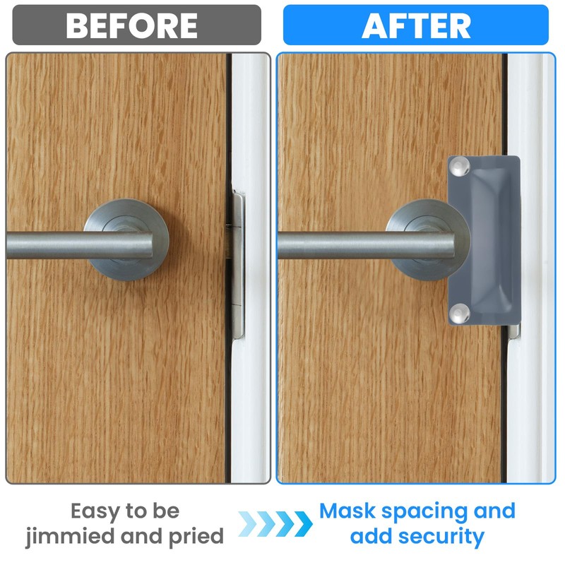 4 PCS Door Latch Guard Plate, 3 X 7'' Door