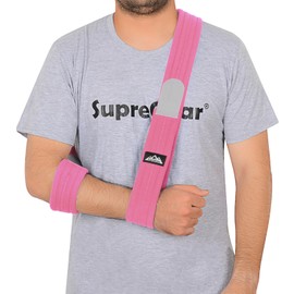 supregear Arm Sling Adjustable Lightweight Comfortable Shoulder Sling Breathable Medical Shoulder Support for Injured Arm/Hand/Elbow, Pink