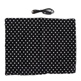 Heating Pad Washable Foldable 3 Temperature Adjustable USB Charging Pet Heated Pad for Cat Dog White Dot