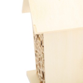 Wooden Bee House,2PCS Wood Bee Room Hotel Shelter Nests Box for Garden Decoration