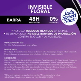 Desodorante en barra Lady Speed Stick Invisible Floral 45g