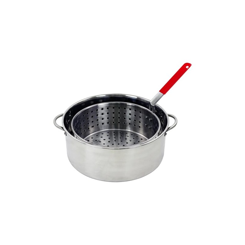 Chard 10.5 Qt. Stainless Steel Pot with Strainer Basket