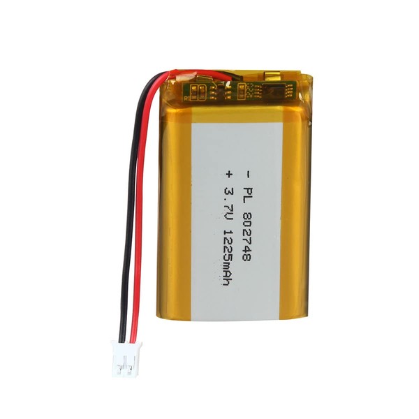 YDL 3.7V 1225mAh 802748 Lipo Battery Rechargeable Lithium Polymer ion Battery Pack with PH2.0mm JST Connector