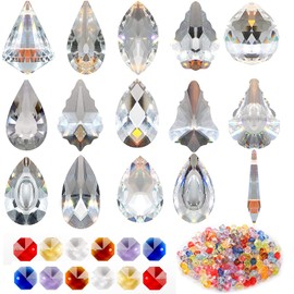 Suncatcher Crystal, 15 Pieces Window Hanging Crystal Suncatcher Beads Chain Window Decorations, Crystal Decoration for the Garden