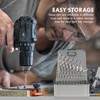 Brad Point Wood Drill Bit Set, 29Pcs HSS Drill Bit