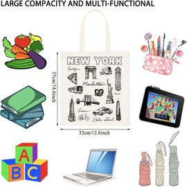 WCGXKO New York Trip New York City Themed Gift New York Bachelorette Party Gift New York Vacation Tote Bag (New York T)