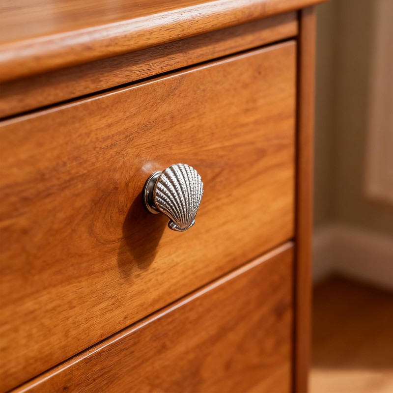 LD-YUNJIA Seashell Drawer Pulls Handles,Coastal Drawer Knobs for Wardrobe Cupboard