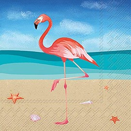 Celebrate the Home - Servilletas de papel para cóctel, 3 capas, Tropical, Flamingo, 20 unidades, 1