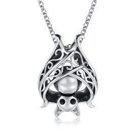 APOTIE Vampire Bat Urn Necklace for Ashes Sterling Silver Goth Cremation Jewelry Memorial Keepsake Pendant for The Loved One