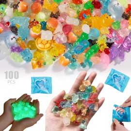 100 Mini Animales Figuras De Resina Brillan En La Oscuridad