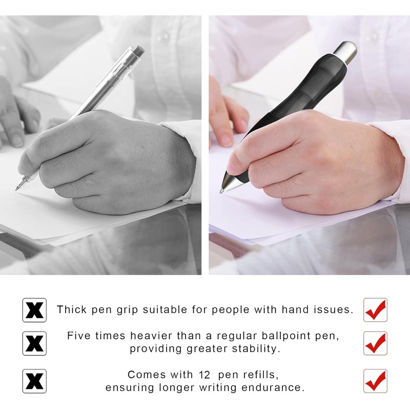 14pcs Big Fat Pens Aids Writing For Tremor, Arthritis, Parkinson,