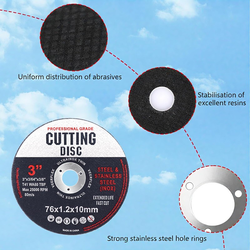 21 Pcs Cutting Discs, 76mm Cutting Disc, Combination Of 4