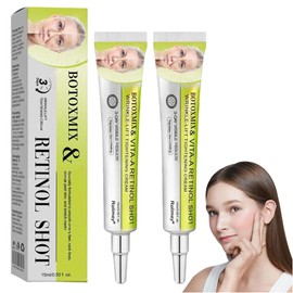 2 Pack Botoxmix & Vita-A Retinol Shot Tightening Booster, Wrinkle-Lift Tightening Cream, Retinoid for Anti-Aging, Anti Wrinkle & Fine Lines, for All Skin, 15ml x 2
