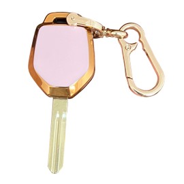 QIXIUBIA for Subaru Key Fob Cover Smart Key Shell with Gold Keychain Fit for Subaru Impreza Legacy Outback (Pink)