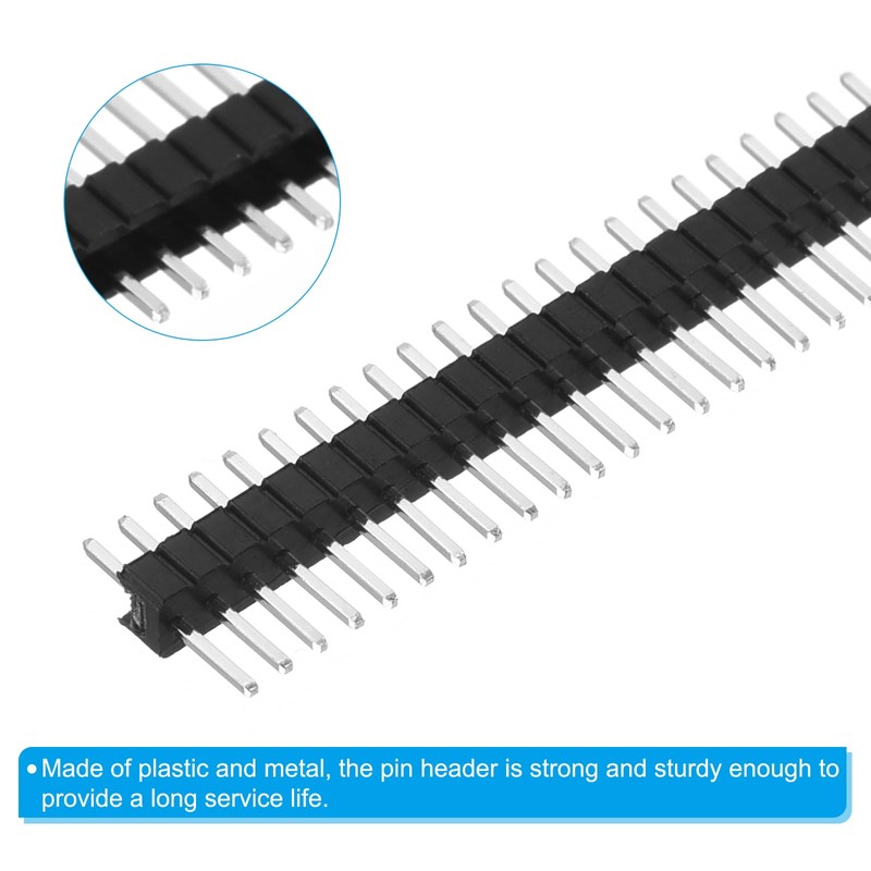 PATIKIL DIP Pin Header Single Row 40P 1.27mm Pitch for