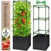 Legigo 2 Pack Tomato Cages with 17 Gallon Grow Bags-