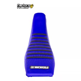 ENJOY MFG 1996-2001 Yamaha YZ 125 YZ 250 Gripper Seat Cover   ALL BLUE / BLACK RIBS   #75