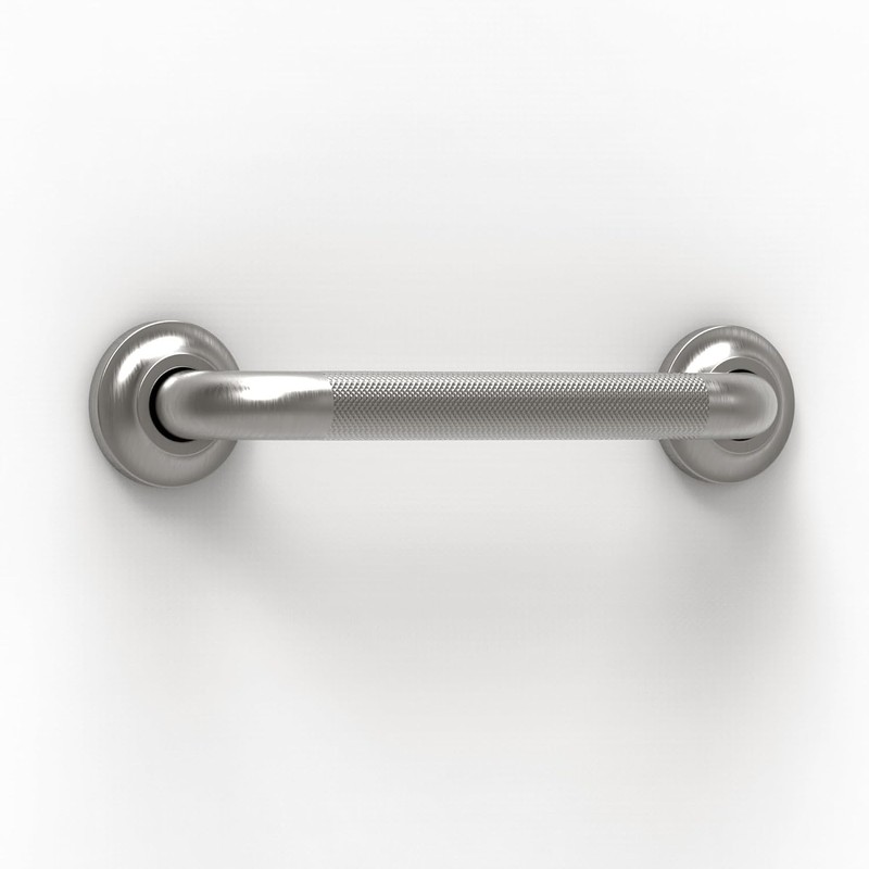 Grab Bar with Knurled Anti-Skid Grip, ADA Compliant 500lbs Supporting,