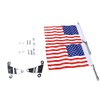 Trunk Lid Flag Pole Mount Kit with USA American Flag