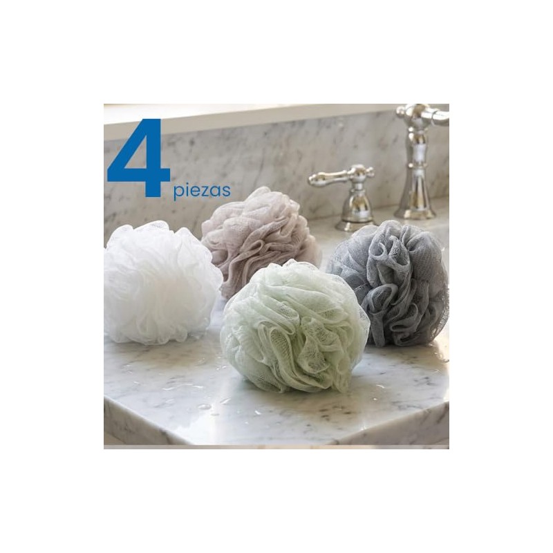 Triko Set Piezas Esponja Malla Baño 60g Lufa Ducha Exfoliante