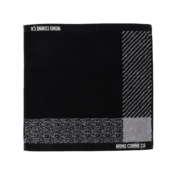 Com Size M 95-20VG04-204 Handkerchief Towel, Panel Pattern, Black