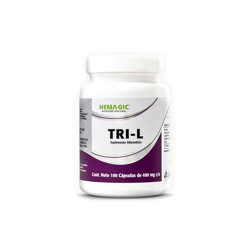 Tri Triptofano Puro 400 Triptófano Lisina Vitamina 100 Cápsulas Suplementos