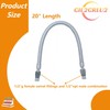 Industrial-Grade Stainless Steel 1/2" Compressor Jumper Hose,20" Length - 1/2"