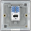 BG Electrical Single Secondary Slave Telephone Socket, Screwless Front Plate,