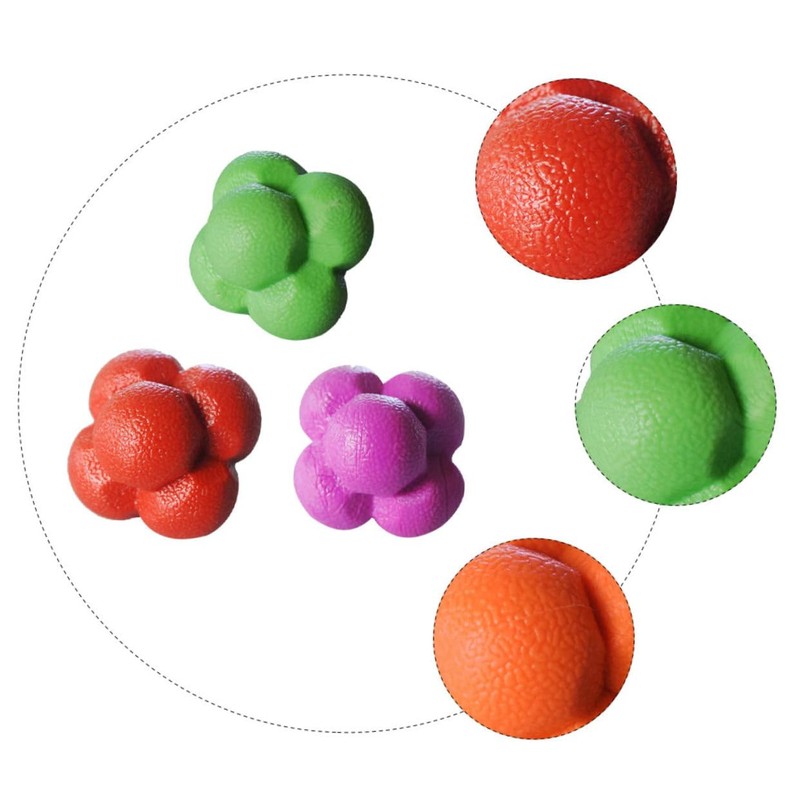 VICASKY 3pcs Hexagonal Reaction Balls Durable Agility Training Equipment Fitness