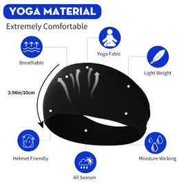 Diademas para mujer, color blanco y negro, paquete de 10 diademas de entrenamiento de yoga para el cabello de las mujeres, bandas elásticas anchas y gruesas, turbante para el cabello