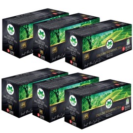 English Breakfast Tea | 100% Pure Natural Tea | Robust Single Origin Premium Ceylon Black Tea- Tea bags 150 Count (Pack of 6, 25 count each)