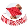G2PLUS 36PCS Red Fabric Bunting Banner, 10M Double Sided Cotton