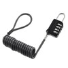 Sanwa Direct 200-SL029BK Curl Cord Integrated Padlock Bag Saddle Anti-Theft