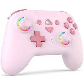 FONLAM Controller with NFC, Compatible with All Switch Models, Hole Stick, Compatible with All Switch2/iOS/PC/Android, Amiibo Compatible Gamepad, Macro Function, RGB Light, Automatic Continuous Fire