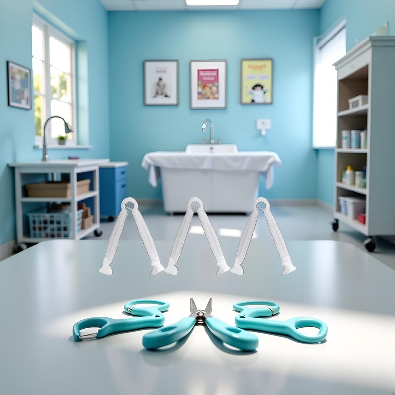 20Pcs Disposable Umbilical Cord Clamps - Sterilized Medical-Grade Puppy Birth