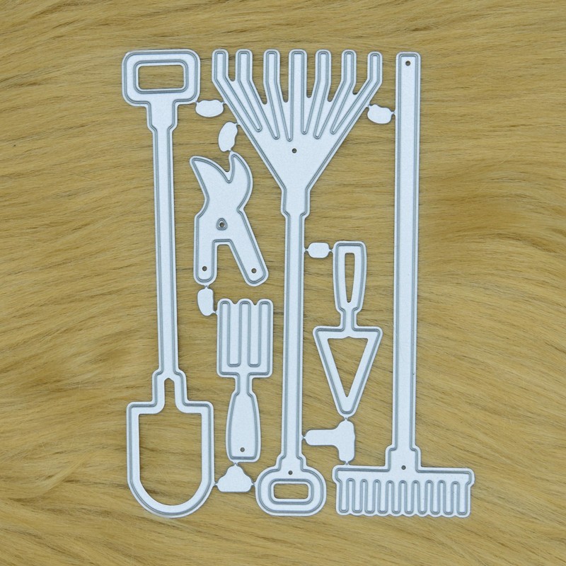 6 Piece Gardening Tools Metal Cutting Dies Set, Tool, Scrapbooking,