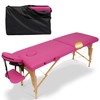 LJLB Portable Massage Table with Carrying Case, Height Adjustable, Soft