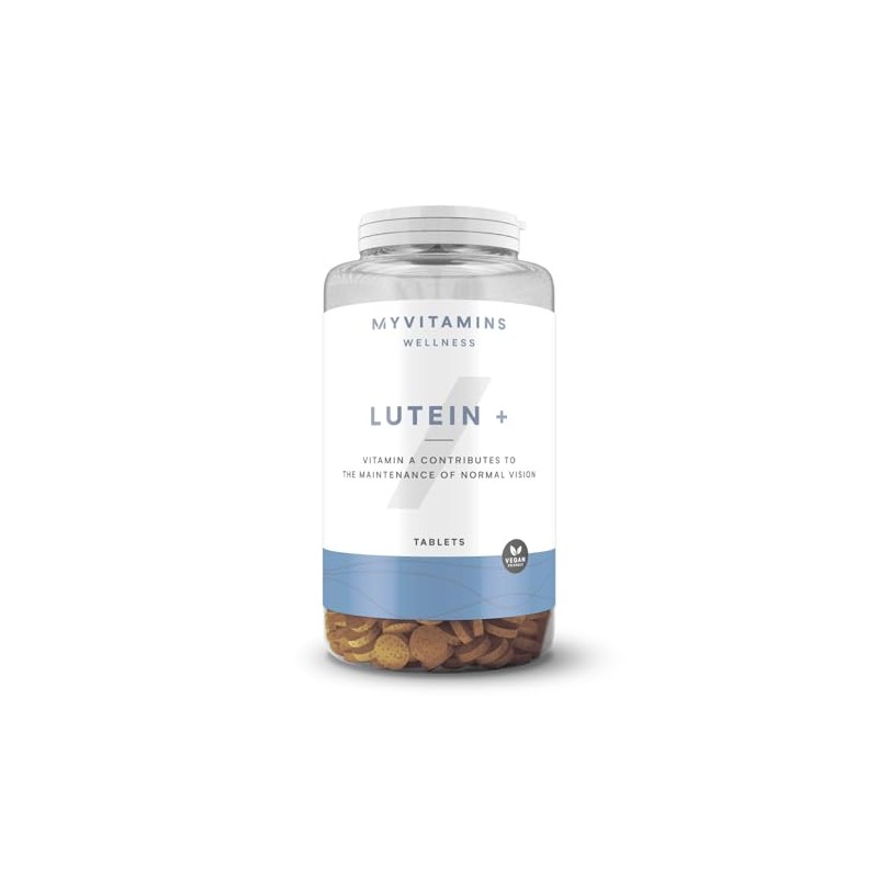 Myvitamins Lutein+ Tablets – 10 mg Lutein & Bilberry Extract, Vitamin A,