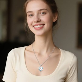 ONEFINITY Mother and Daughter Locket Necklace That Holds Pictures Photo Sterling Silver Photo Jewellery Gift for Grandma Mother Daughter