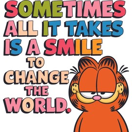 A Smile to Change The World Adorable Quote Daisy Porky Donald Duck Pluto Happy Cute Smile Kids Cartoon Character Holiday Gift Birthday Wall Decal Sticker Vinyl - Size: 20 in(W) x 20 in(H)